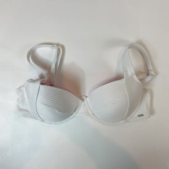 NWOT Victoria's Secret PINK Swim Top L Push-Up Ribbed - Picture 1 of 7